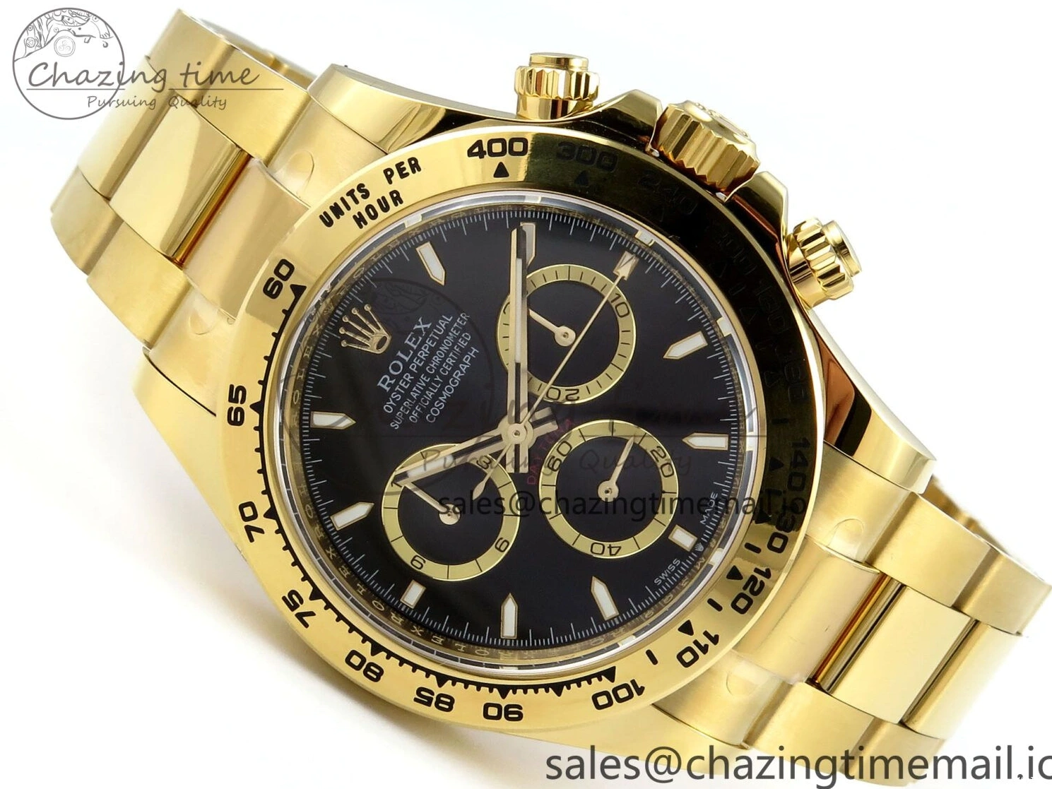 MiroTime 0123 TimelessDesign Daytona 126508 APSF 1:1 Best Edition Black Dial on YG Braclet SH 742